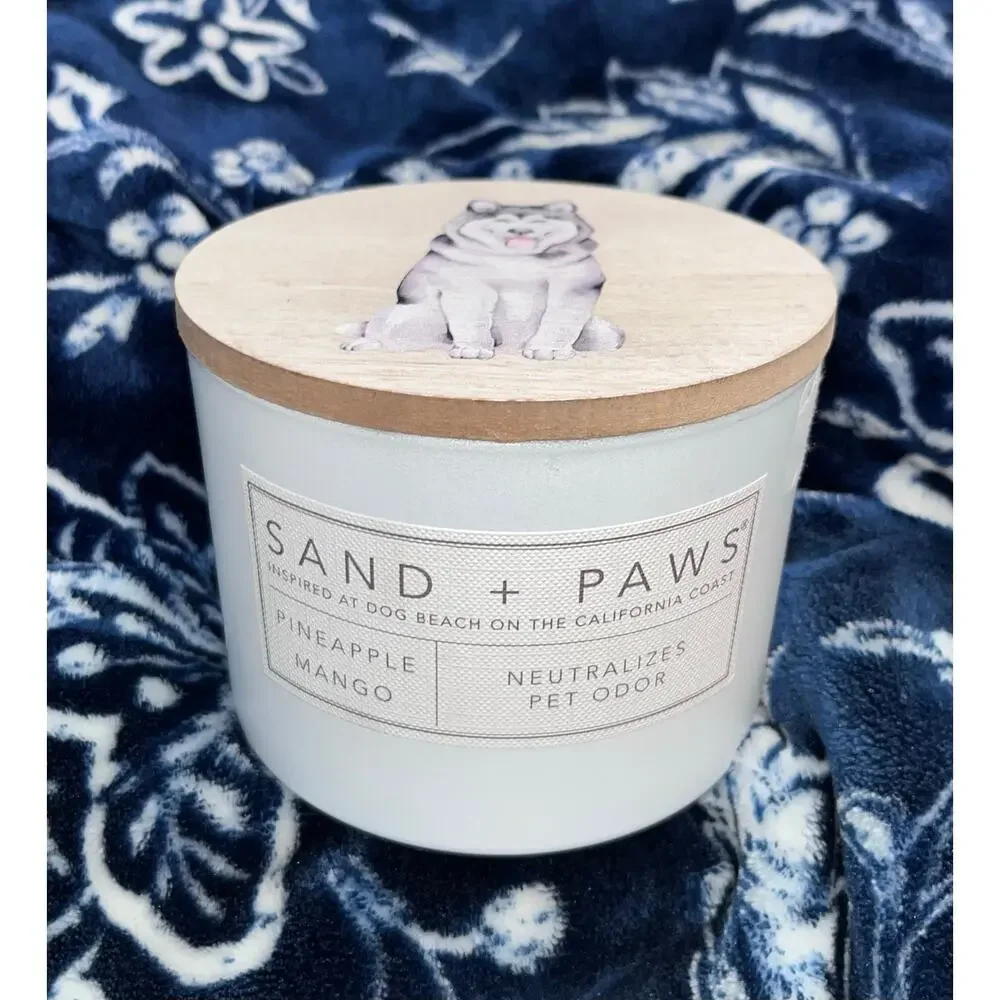 NEW! Sand + Paws Pineapple Mango 12 oz Scented Candle
